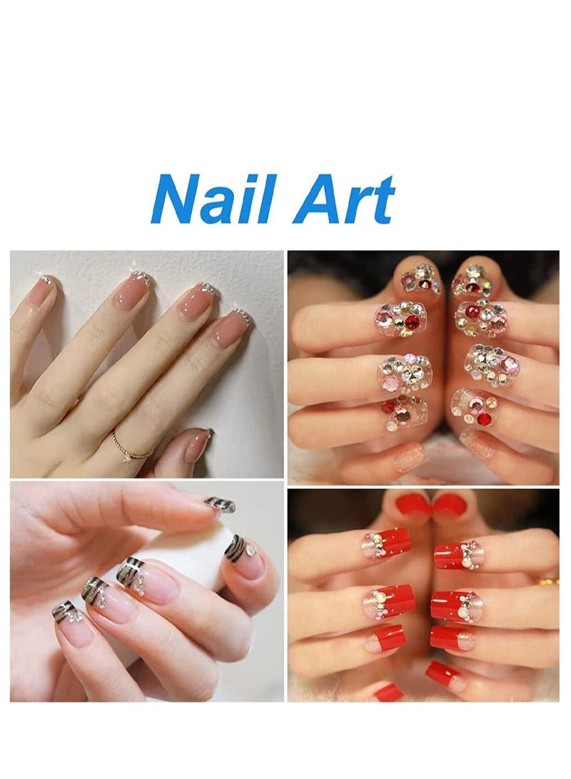 14 Sheets Crystal Gem Stickers, Crystal Rhinestone Stickers, Self Adhesive Bling Jewels Sticker, Look Glittering, for Face Eyes Nails Body Makeup Festival DIY Craft Cards Diamond Decorations, 4 Size - Image 4