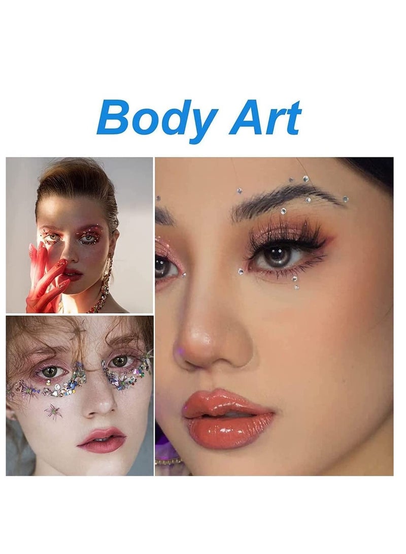 14 Sheets Crystal Gem Stickers, Crystal Rhinestone Stickers, Self Adhesive Bling Jewels Sticker, Look Glittering, for Face Eyes Nails Body Makeup Festival DIY Craft Cards Diamond Decorations, 4 Size - Image 5