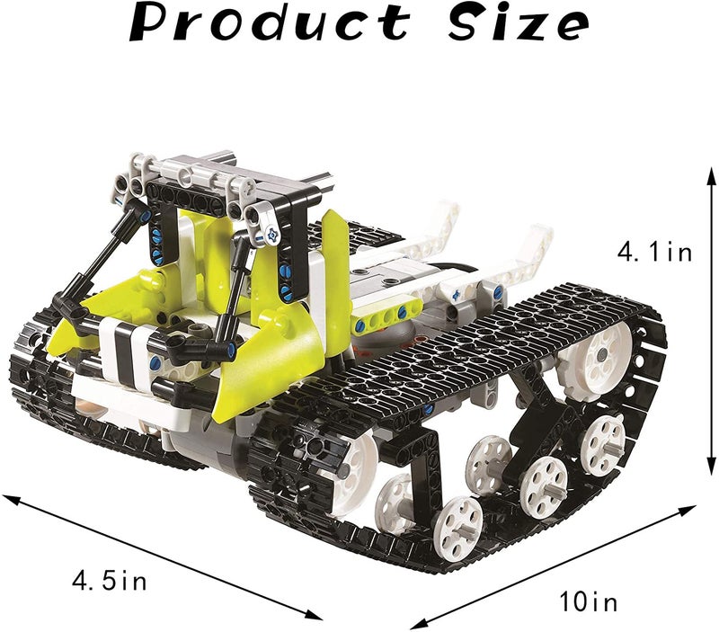 RC Car Building Kit - RC Tracked Car 3 in 1 Building Kit, STEM Toys, Fun, Educational, Learning, for 6-12 Year Old Boys (458 Pieces) - Image 2