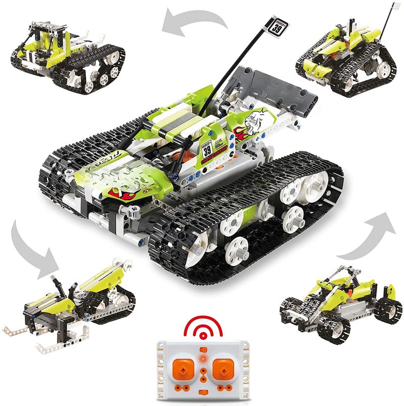 RC Car Building Kit - RC Tracked Car 3 in 1 Building Kit, STEM Toys, Fun, Educational, Learning, for 6-12 Year Old Boys (458 Pieces) - Image 1