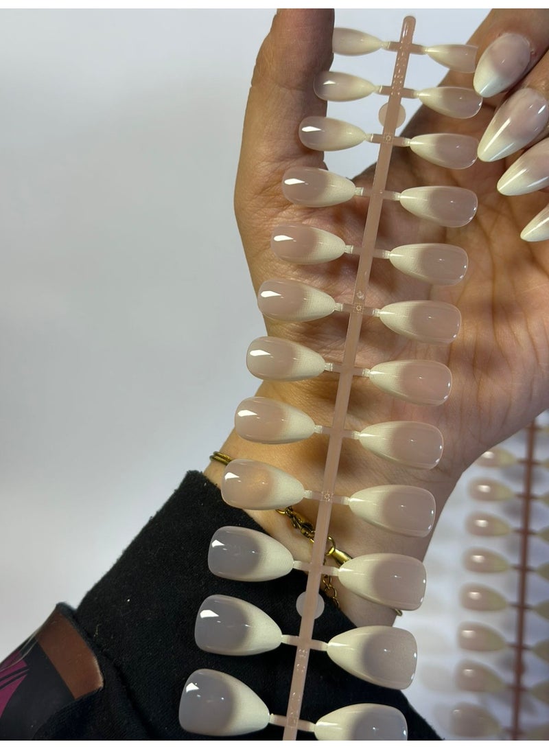 أطراف أظافر احترافية - عبوة واحدة تحتوي على 24 قطعة من وصلات الأظافر الاصطناعية - زينة أنيقة لفن الأظافر للاستخدام المنزلي أو في الصالون - Image 1