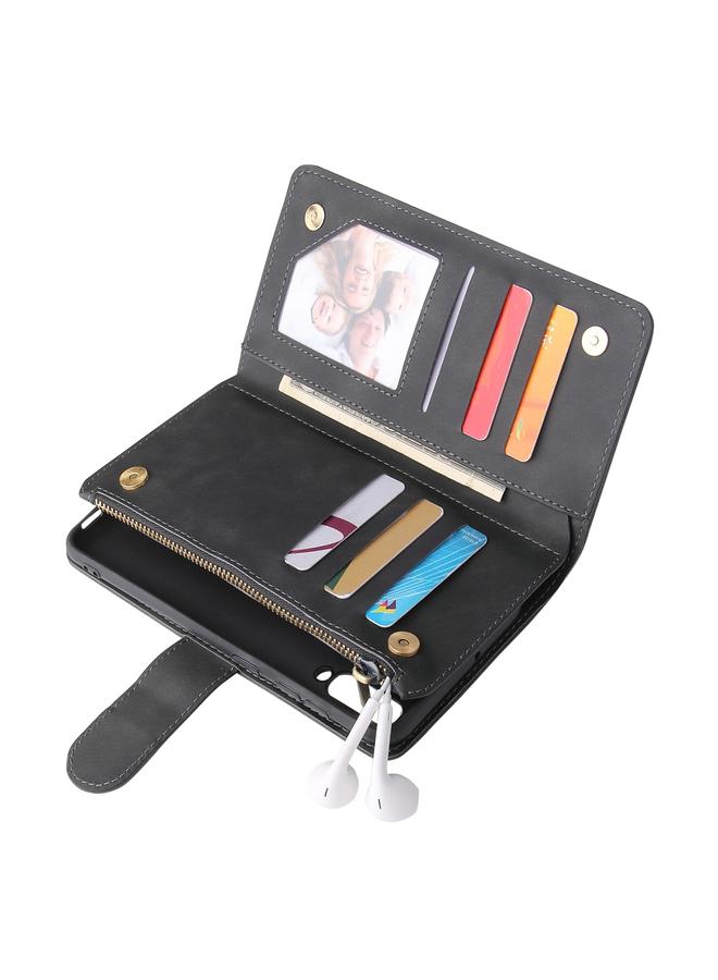 S-TOP Case For Galaxy A50 Multifunctional Retro Frosted Horizontal Flip Leather Case with Card Slot & Holder & Zipper Wallet & Photo Frame & Lanyard - Image 4