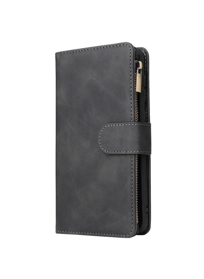 S-TOP Case For Galaxy A50 Multifunctional Retro Frosted Horizontal Flip Leather Case with Card Slot & Holder & Zipper Wallet & Photo Frame & Lanyard - Image 2