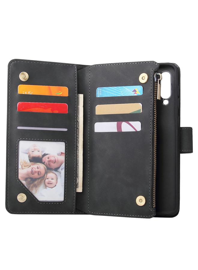 S-TOP Case For Galaxy A50 Multifunctional Retro Frosted Horizontal Flip Leather Case with Card Slot & Holder & Zipper Wallet & Photo Frame & Lanyard - Image 5