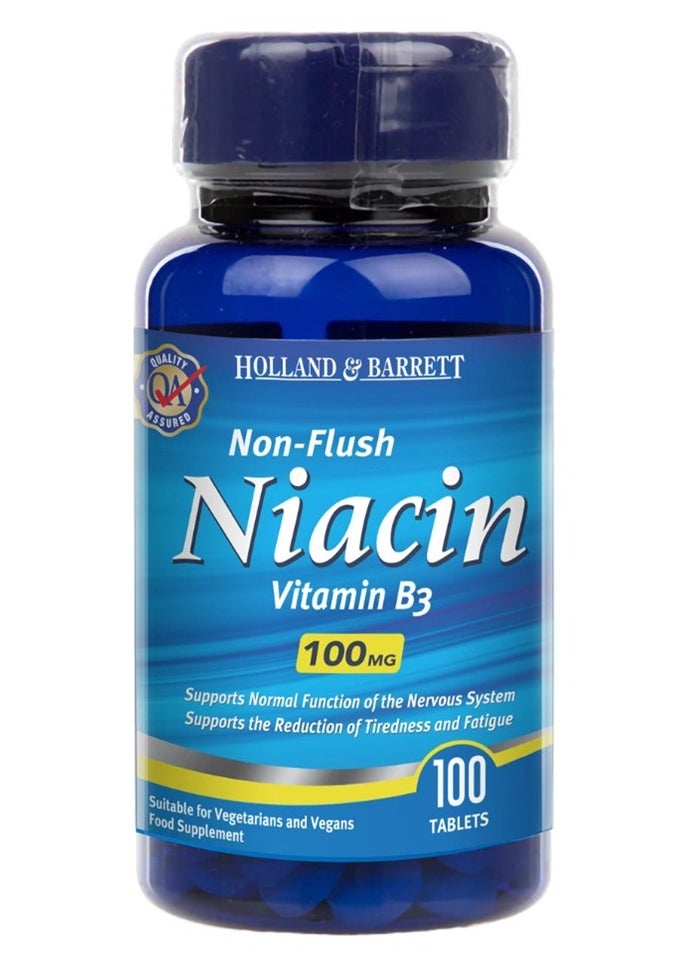 H&B Holland And Barrett Niacin 100 Mg 100 Tablets 