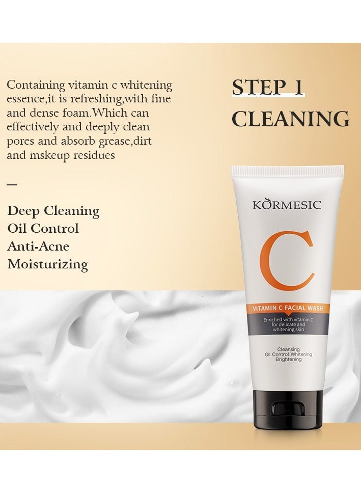 Kormesic غسول الوجه بفيتامين C بحجم 100 مل - تنظيف لطيف وتفتيح البشرة - Image 2
