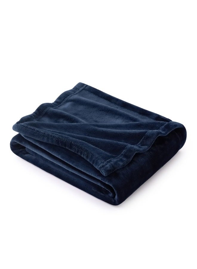 Bedsure Fleece Blanket Twin Blanket Navy Blue - 300GSM Soft Lightweight Plush Cozy Twin Blankets for Bed, Sofa, Couch, Travel, Camping, 60x80 inches - Image 1