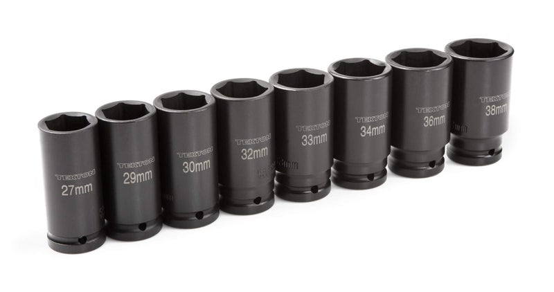 TEKTON 3/4 Inch Drive Deep 6-Point Impact Socket Set with Case, 8-Piece (27-38 mm) | 4889 - Image 3