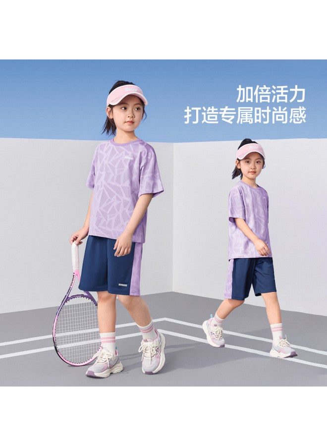 Zuoxi Kids' Outfit Summer Boys & Girls Breathable Mesh Quick-dry Two-piece Sportswear Trendy Activewear For Big Kids - Image 4
