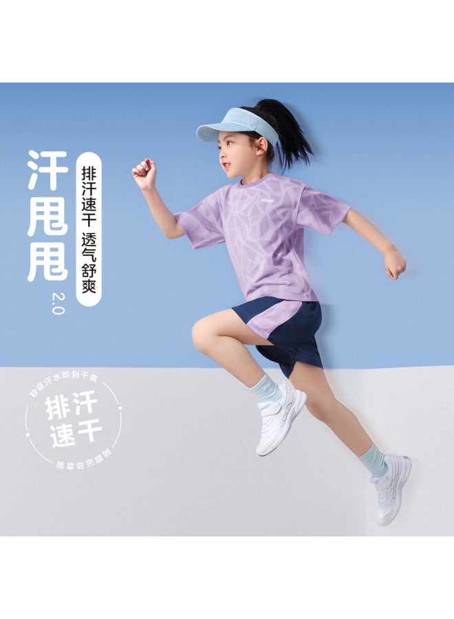 Zuoxi Kids' Outfit Summer Boys & Girls Breathable Mesh Quick-dry Two-piece Sportswear Trendy Activewear For Big Kids - Image 3