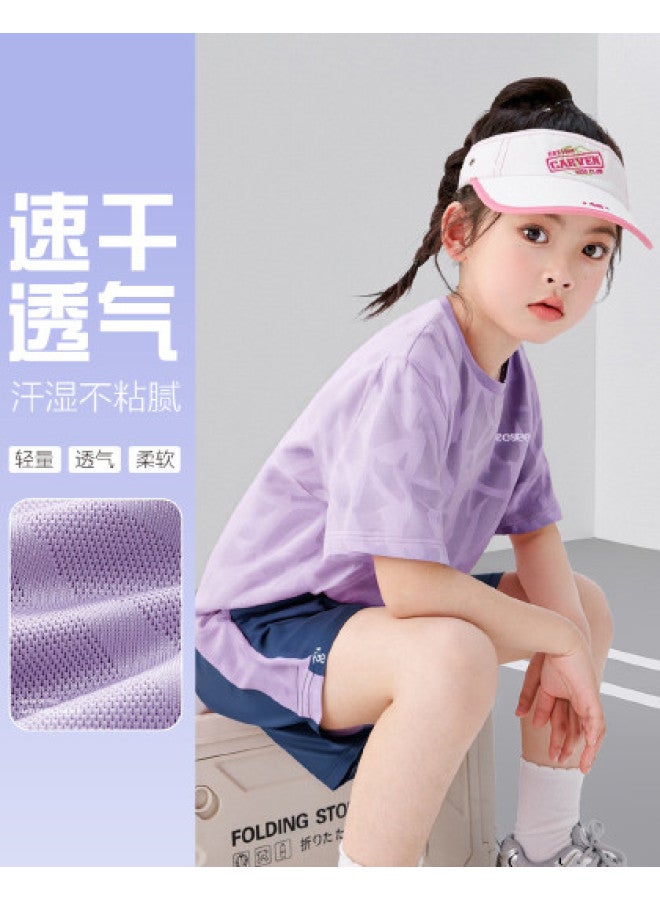 Zuoxi Kids' Outfit Summer Boys & Girls Breathable Mesh Quick-dry Two-piece Sportswear Trendy Activewear For Big Kids - Image 1
