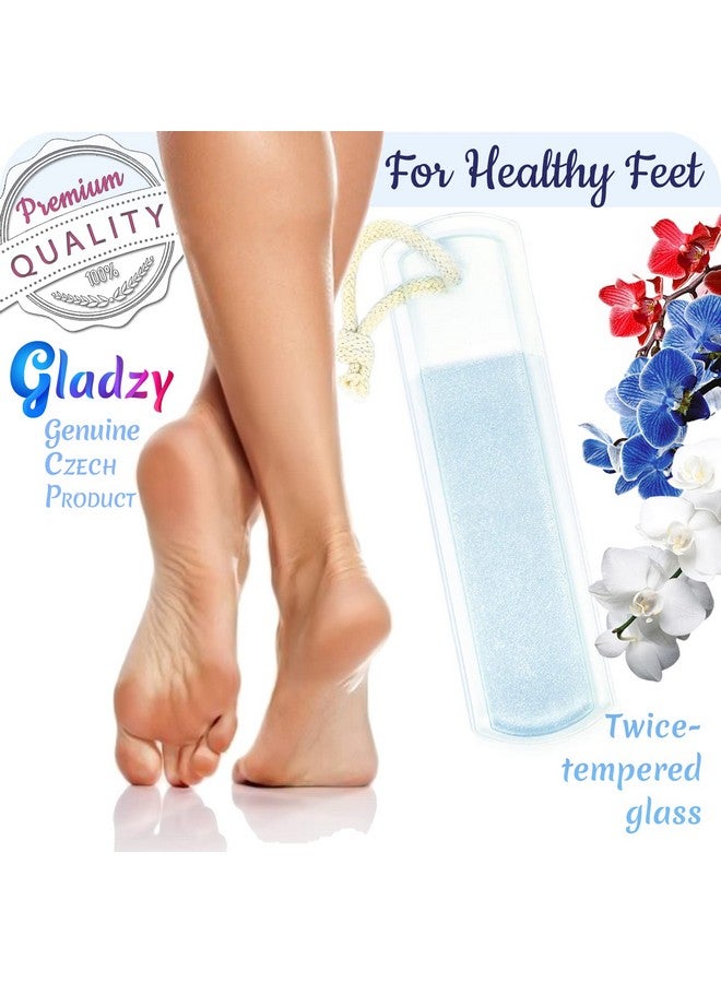 Gladzy Genuine Czech Glass Foot File Twosided Different Grit Surface Gentle Callus Remover Pedicure & Spa Rough Skin Scrubber Professional Toenail And Heels Care Eu Quality Large Size - Image 3