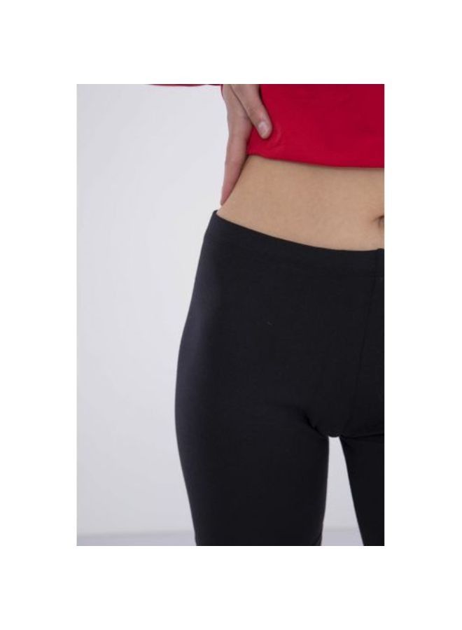 Carina Lycra shorts with elastic above the knee and a mid-rise waist, black colour - Image 5
