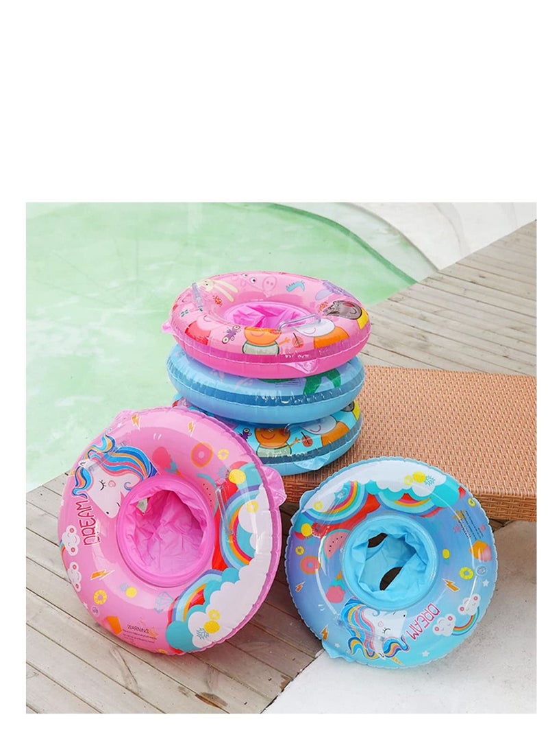 Excefore - Baby Swimming Float, Swimming Inflatable Ring for Kids, Cartoon Unicorn Baby Pool Float with Seat, Swimming Ring Water Toys, Helps Baby Learn to Swim, for Kids the Age Of 3-72 Months - Image 1