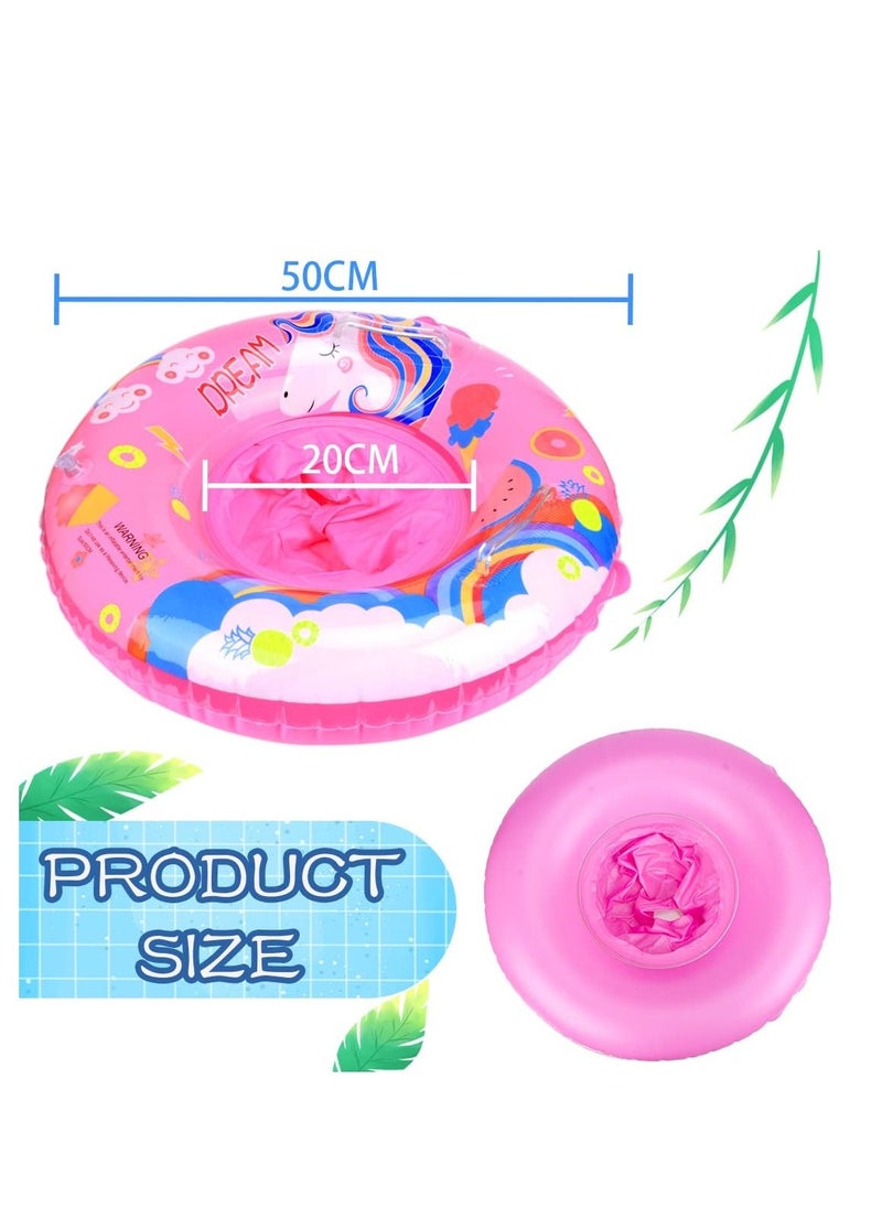 Excefore - Baby Swimming Float, Swimming Inflatable Ring for Kids, Cartoon Unicorn Baby Pool Float with Seat, Swimming Ring Water Toys, Helps Baby Learn to Swim, for Kids the Age Of 3-72 Months - Image 1
