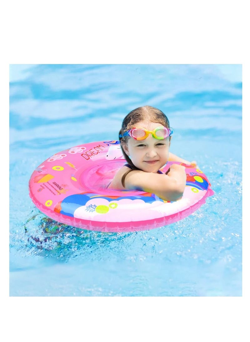 Excefore - Baby Swimming Float, Swimming Inflatable Ring for Kids, Cartoon Unicorn Baby Pool Float with Seat, Swimming Ring Water Toys, Helps Baby Learn to Swim, for Kids the Age Of 3-72 Months - Image 1