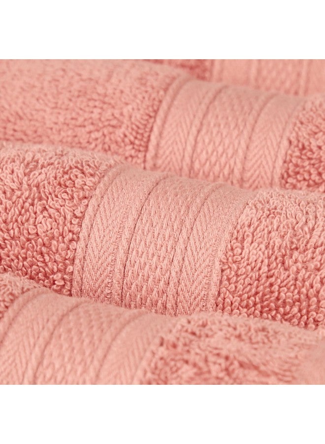Trident Soft Comfort Air Rich Towels for Bath, 100% Cotton Towel, Super Soft, Highly Absorbent, 12 Pieces Towel Set, 500 GSM - Coral Haze - Image 4