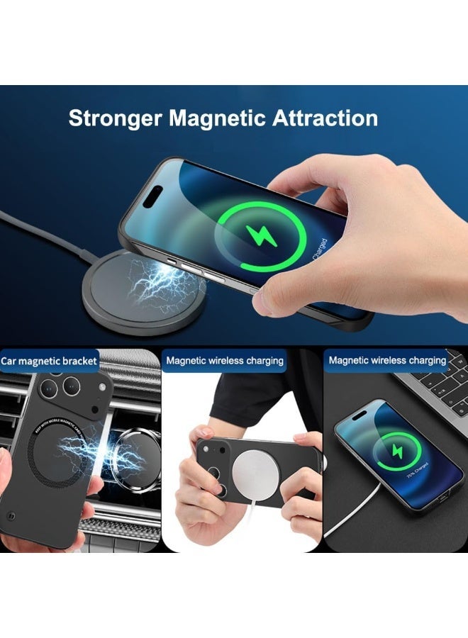 BENTOBEN iPhone 17 Pro Max Case Compatible with Magsafe, TPU and Suede PU Leather Case, Anti-Vibration Anti-Slip Ultralight Luxury Cover for iPhone 17 Pro Max 6.9" - Image 2