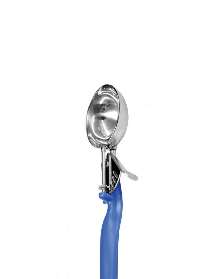 TrueCraftware- 2 oz Lever Disher #16 Stainless Steel with Blue Color Ergo Handle- Ice Cream Cookie Scooper for Baking Cookie Scoops Portion Control Scoop Cupcake Batter Ice Cream Frozen Yogurt Gelatos - Image 4