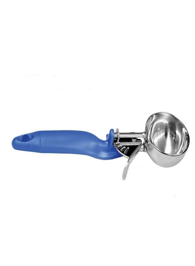 TrueCraftware- 2 oz Lever Disher #16 Stainless Steel with Blue Color Ergo Handle- Ice Cream Cookie Scooper for Baking Cookie Scoops Portion Control Scoop Cupcake Batter Ice Cream Frozen Yogurt Gelatos - Image 3