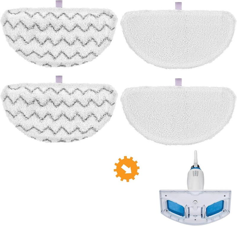 isingo 1940 for Bissell Steam Mop Pads for Bissell PowerFresh Steam Mop 1806 1544 1440 2075A 2685A 1940W 19404 Series, Model 19402 19408 1940a 1940f 1940q 1940t B0006 B0017, Part #5938#203-2633, 4 Pack - Image 1