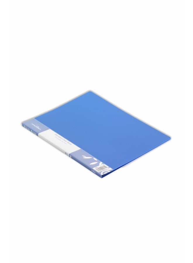 Dolphin Display Book DF-10 – 10 Transparent Sleeves, A4 Size, Blue Cover, Lightweight & Durable Document Organizer - Image 1
