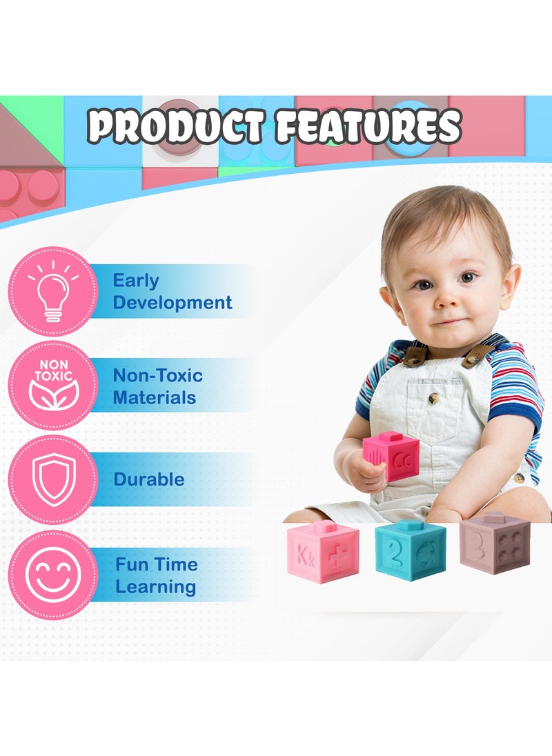Home Smart Home Smart Children's Sensory Ball Assorted Color Lightweight Cartoon Block Shape Ideal for Boys and Girls Soft Gift  - Image 2