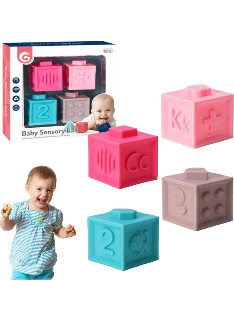 Home Smart Home Smart Children's Sensory Ball Assorted Color Lightweight Cartoon Block Shape Ideal for Boys and Girls Soft Gift  - Image 1