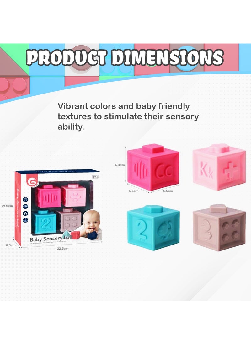 Home Smart Home Smart Children's Sensory Ball Assorted Color Lightweight Cartoon Block Shape Ideal for Boys and Girls Soft Gift  - Image 3