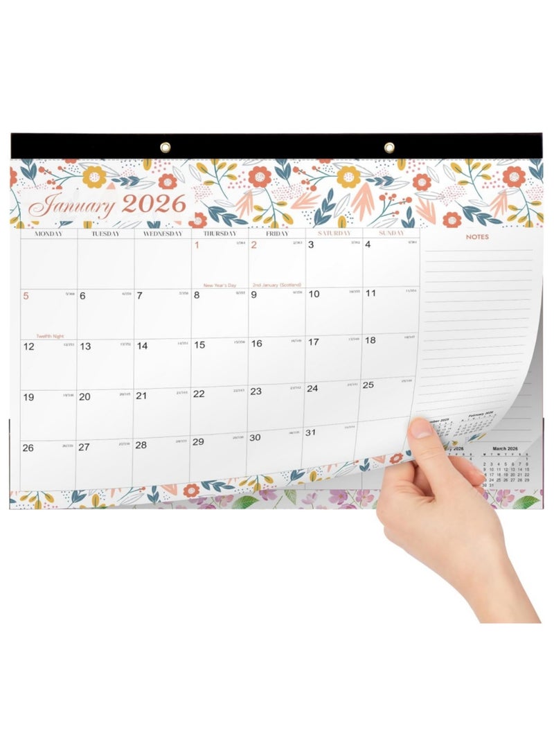 سايكفو تقويم منصة 18 (يناير 2026 - يونيو 2027) - تقويم حائط 43.18 سم × 30.48 سم مع قائمة مهام وملاحظات، خطة شهرية لتقويم 2026 للمنظمات المنزلية أو المدرسية أو المكتبية - Image 1