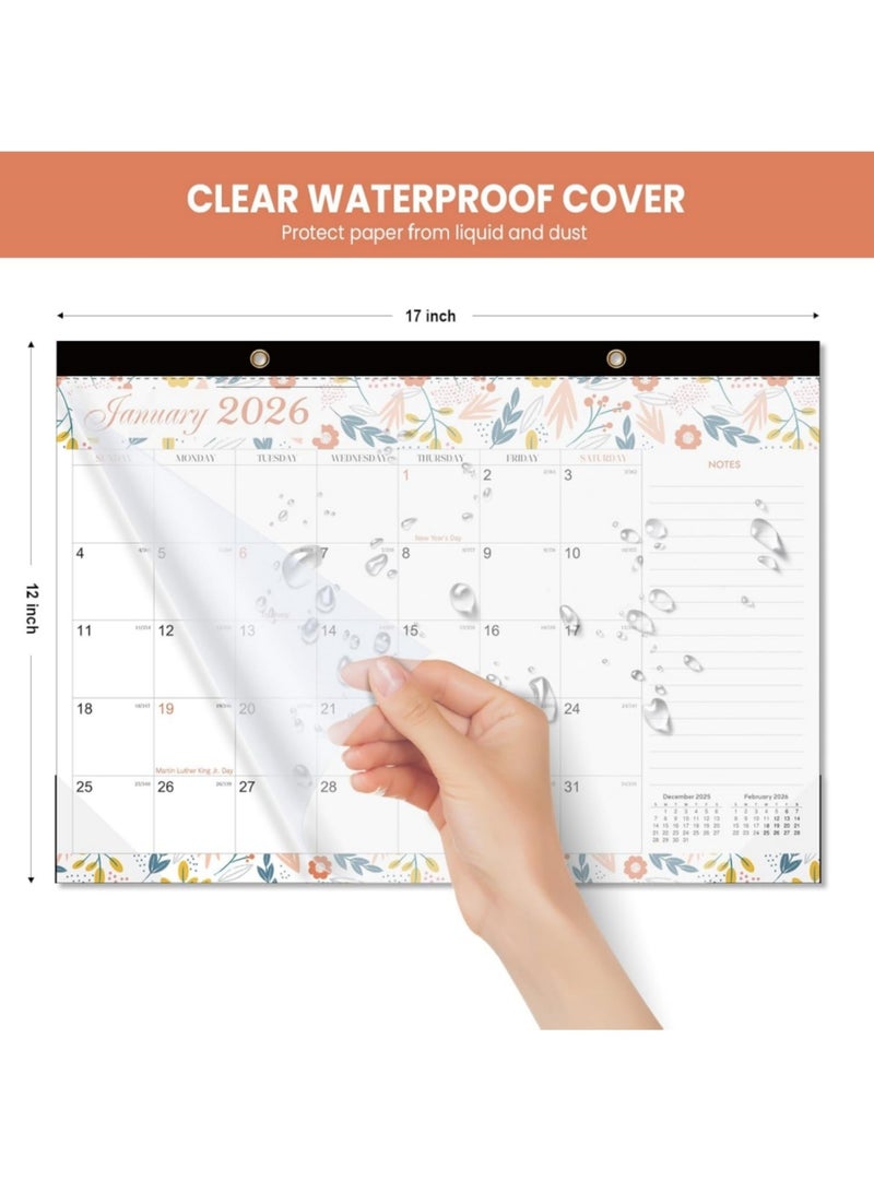سايكفو تقويم منصة 18 (يناير 2026 - يونيو 2027) - تقويم حائط 43.18 سم × 30.48 سم مع قائمة مهام وملاحظات، خطة شهرية لتقويم 2026 للمنظمات المنزلية أو المدرسية أو المكتبية - Image 3
