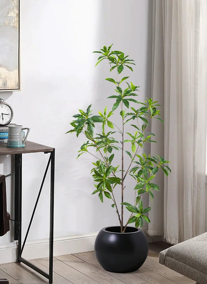 شاربدو صبار مصطنع، نبات زائف في وعاء بارتفاع 120 سم مع قاعدة ثابتة، نبات استوائي داخلي لزاوية غرفة المعيشة، زينة مكتب حديث - Image 2