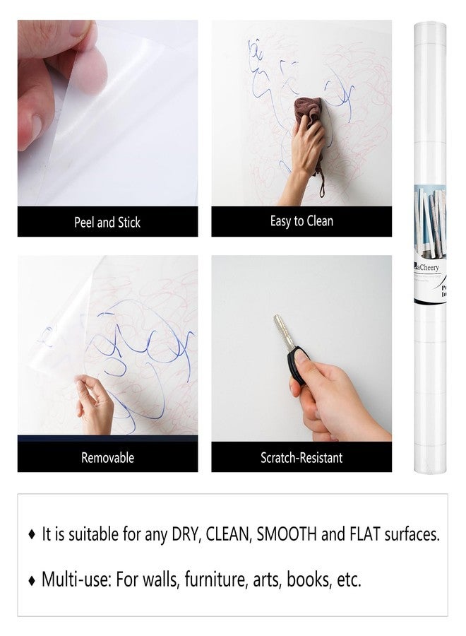 LaCheery Clear Contact Paper Peel and Stick for Crafts Clear Contact Paper Roll Self Adhesive Clear Wall Protector Sheet Waterproof Transparent Contact Paper for Kitchen Backsplash Furniture 17.7"x80" - Image 3