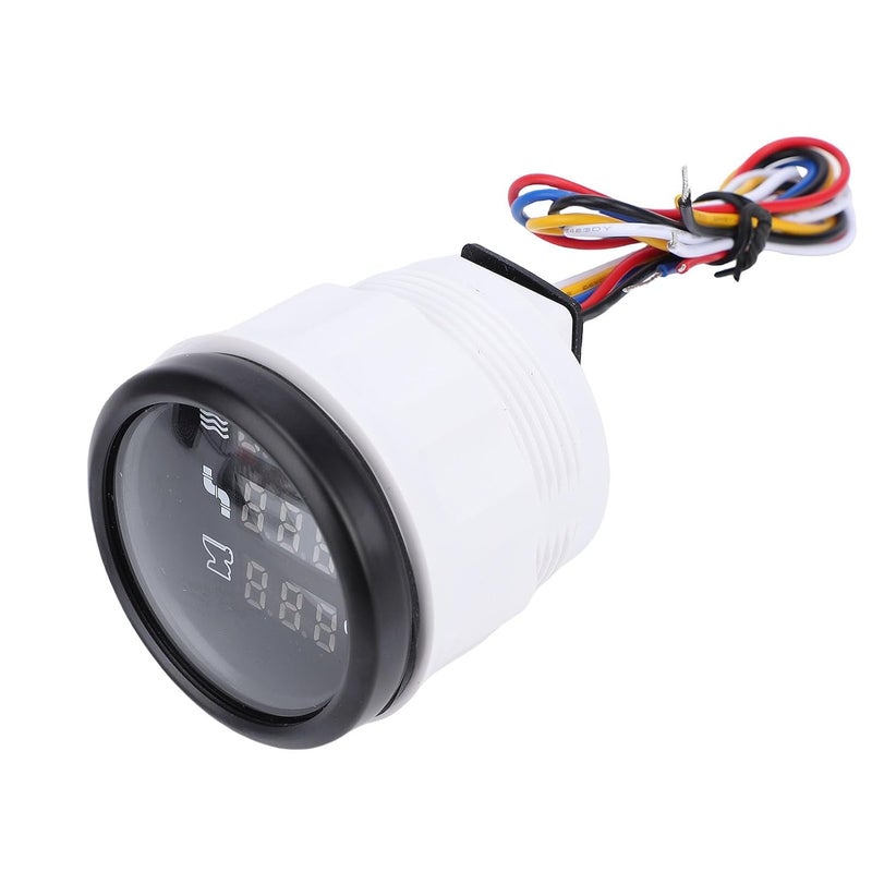 Digital Sewage Level Gauge 52mm Triple Color Display 12V 24V ABS Stainless Steel Black Dial Black Bezel - Image 5