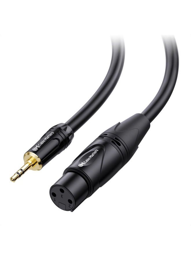 Cable Matters 3.5mm to XLR Cable - 6ft, Male to Female 1/8 to XLR Cable, XLRFemale to 3.5mm Cord for DSLR, DV Camcorder, Digital Voice Recorder or More, Black - Image 1