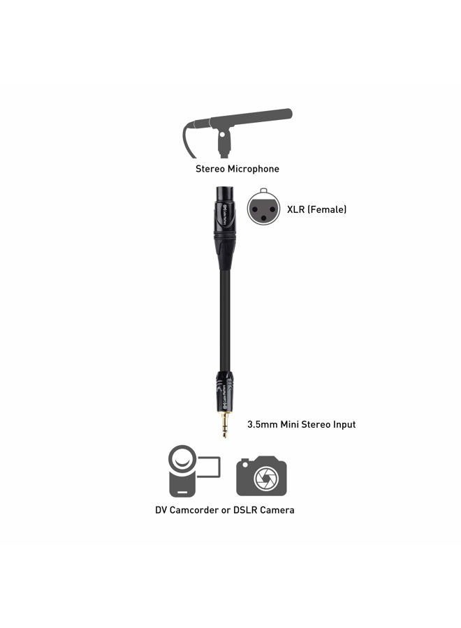 Cable Matters 3.5mm to XLR Cable - 6ft, Male to Female 1/8 to XLR Cable, XLRFemale to 3.5mm Cord for DSLR, DV Camcorder, Digital Voice Recorder or More, Black - Image 3