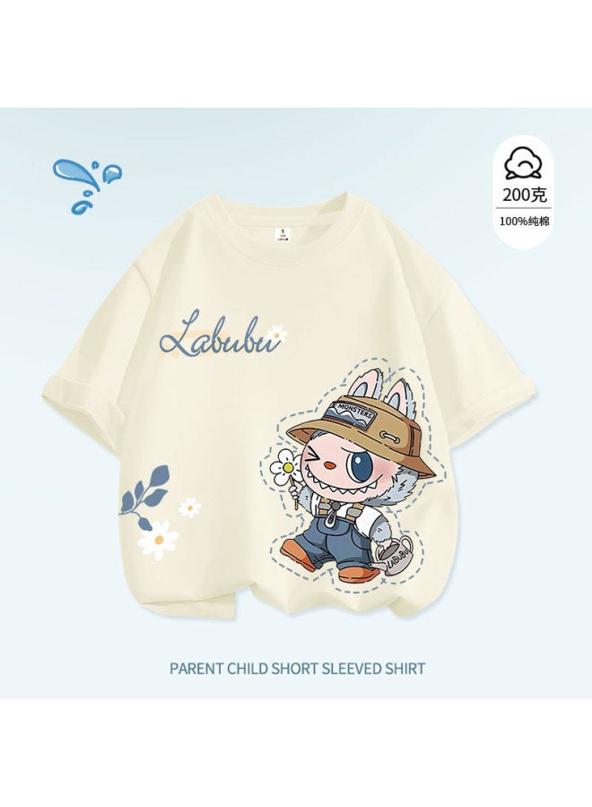 Hot Popular Cartoon Anime Children's Pure Cotton Short-sleeved T-shirt For Boys And Girls, Summer Casual Versatile T-shirt