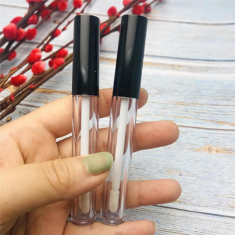 Lipstick Tube 30pcs 3ml Cute Empty Pink Lip Gloss Tube DIY Plastic Frosted/Clear Liquid Lipstick Container(Color5) - Image 2