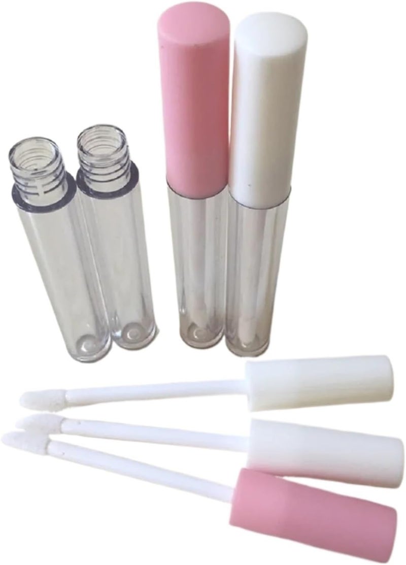 Lipstick Tube 30pcs 3ml Cute Empty Pink Lip Gloss Tube DIY Plastic Frosted/Clear Liquid Lipstick Container(Color5) - Image 3