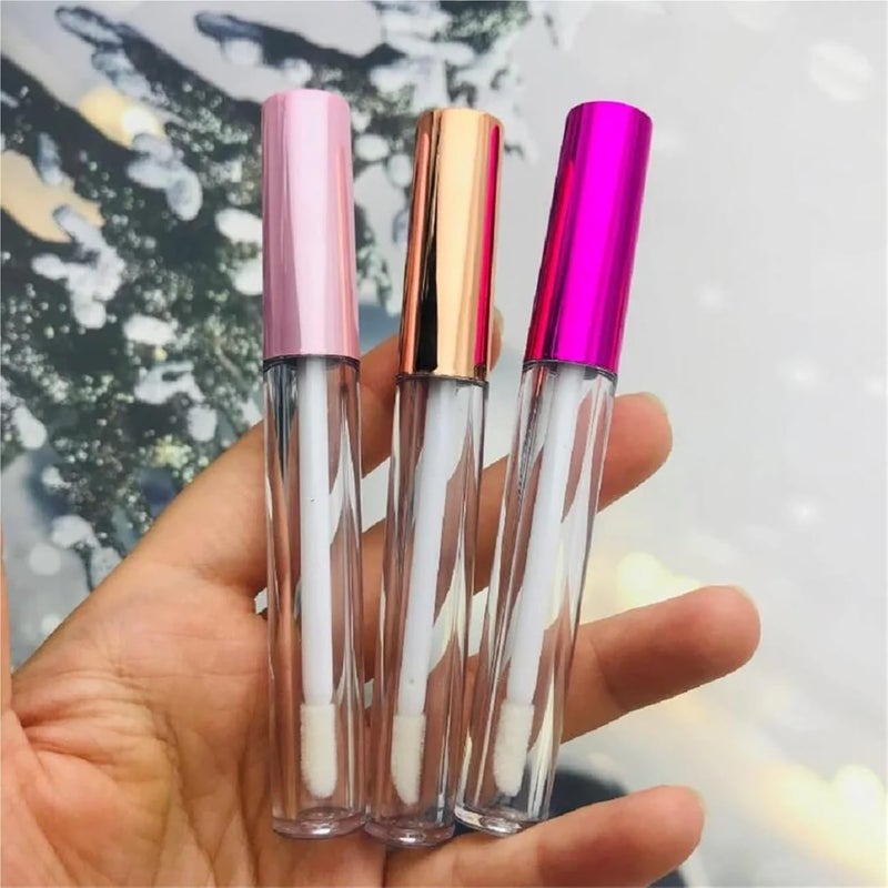 Lipstick Tube 30pcs 3ml Cute Empty Pink Lip Gloss Tube DIY Plastic Frosted/Clear Liquid Lipstick Container(Color5) - Image 4