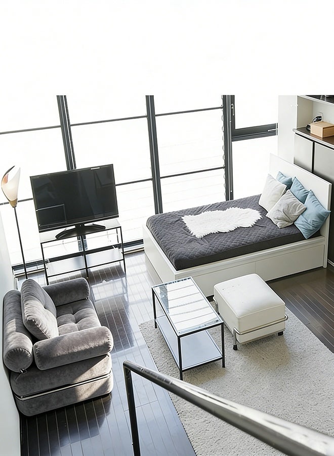 ميريزا سرير أريكة قابل للطي بمقاس فردي | كرسي نوم قابل للتحويل مع وسادة، مرتبة قابلة للطي ودعم للظهر، أريكة أرضية محمولة للمنزل, غرفة المعيشة وغرفة النوم - Image 2