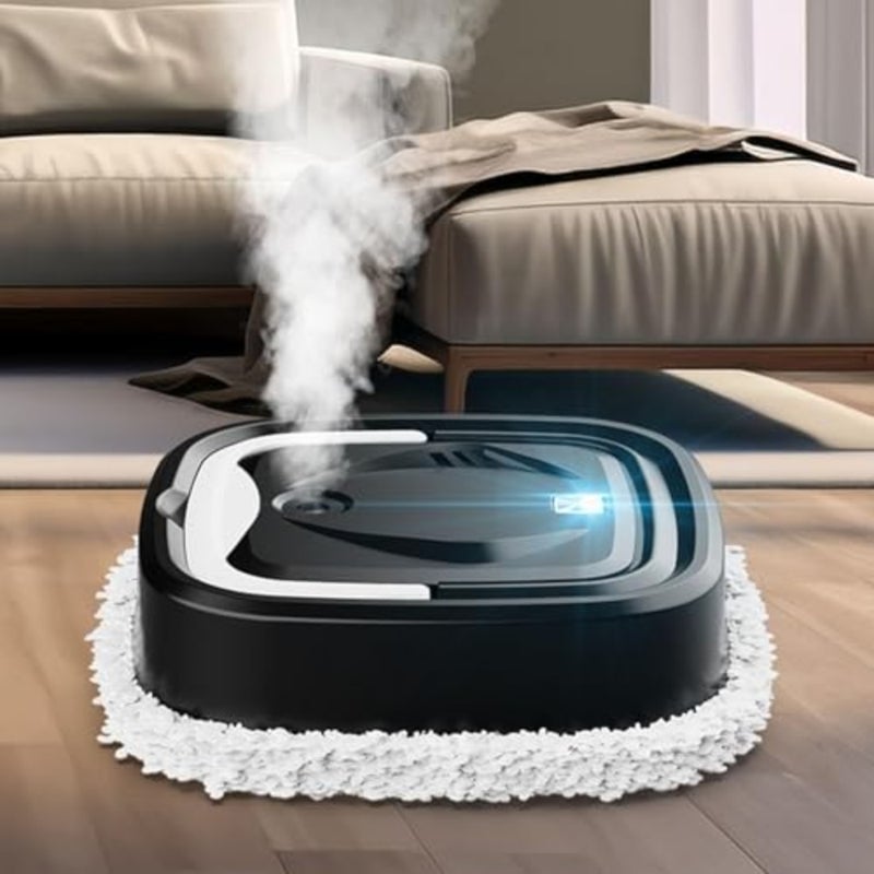 Household Cleaning and Sweeping Machine, Robot Vacuum and Mop, Intelligent Sweeping Robot, 2025 New Dragging Integrated Robot Vacuum Cleaner, Automatic Water Tank Sweeping Black - Image 1