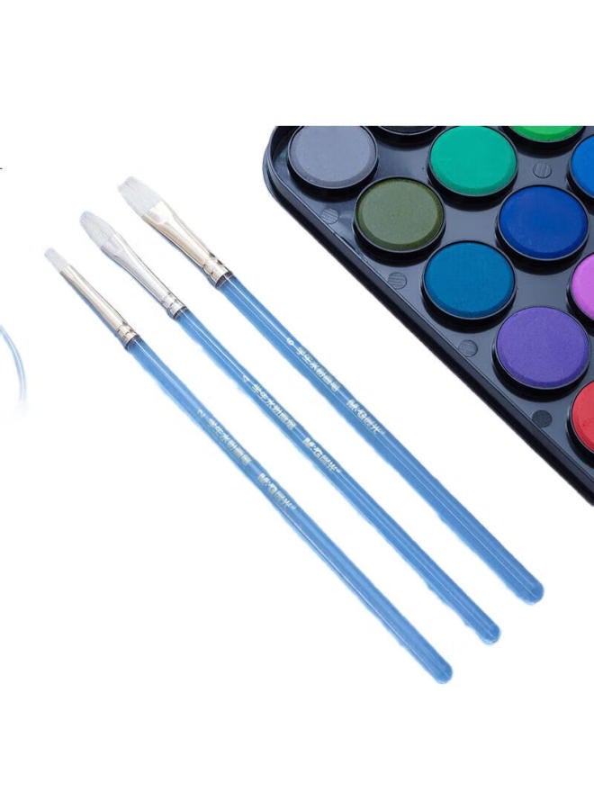 M.G M&G Stationery Student Gouache Paint Brushes, Beginner-Level Art Small Brushes, Student Paint Brushes, 3-Piece Set, For Girls, Birthday Gift, Abh97870 - Image 1