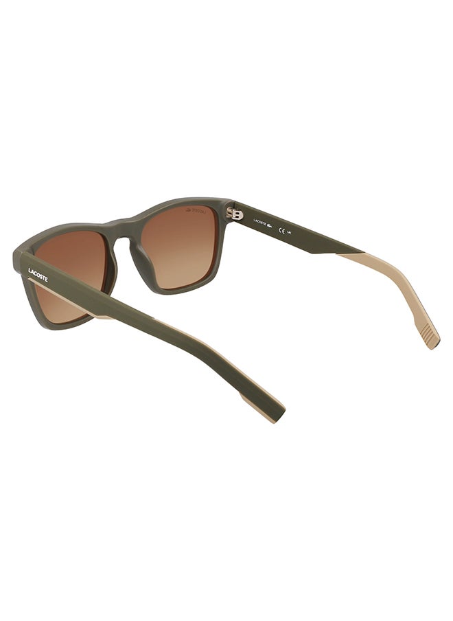 LACOSTE نظارة شمسية مستطيلة للحماية من الأشعة فوق البنفسجية للرجال - L6018S-201-5320 - مقاس العدسة: 53 ملم  - Image 3