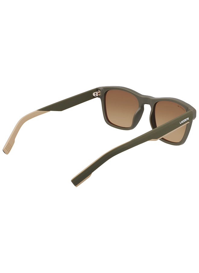 LACOSTE نظارة شمسية مستطيلة للحماية من الأشعة فوق البنفسجية للرجال - L6018S-201-5320 - مقاس العدسة: 53 ملم  - Image 5