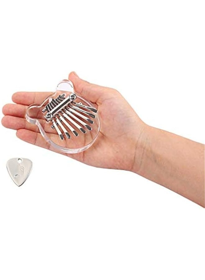 Generic Mini Acrylic Thumb Piano with 8 Transparent Keys for Beginner Children in Cute Bear Ears Shape  - Image 1