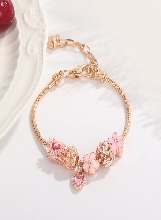 Peora Gold Plated Cubic Zirconia Studded Openable Charm Bracelet Stylish Fashion Jewellery Gift for Girls & Women - Image 3