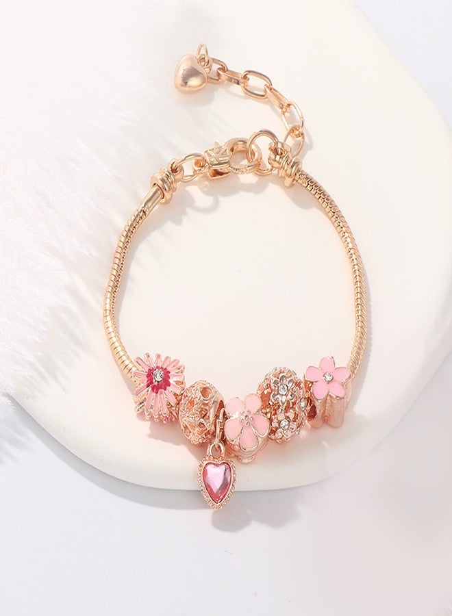 Peora Gold Plated Cubic Zirconia Studded Openable Charm Bracelet Stylish Fashion Jewellery Gift for Girls & Women - Image 5