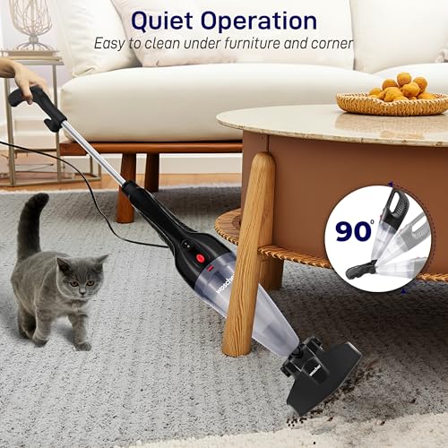 WOSCHER HomeVac Pro Home Vacuum Cleaner for Home Use Wet and Dry 2in1 Vacuum Cleaner for Sofa Handheld Upright with Stick & Floor Brush | |800 Watts |17kPA Suction Power | HomeVac Pro - Image 5