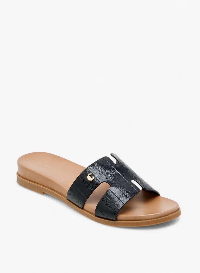 Le Confort Women's Textured Slip-On Flat Sandals